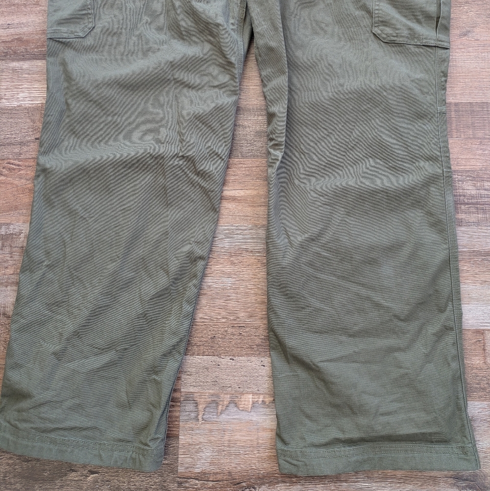 Duluth Trading Women's DuluthFlex Fire Hose Bib Overalls Vintage Green XXL x 31 - Picture 7 of 16